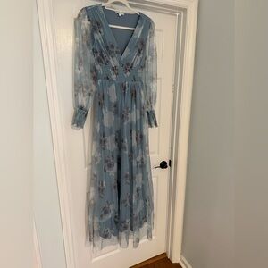 Maternity dress -light blue floral pattern.Brand is Baltic Born, size is Small.